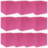 Aufbewahrungsboxen 10 Stk. Rosa 32×32×32 cm Stoff