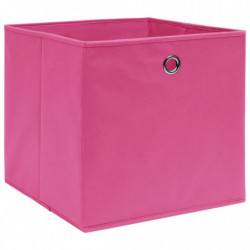 Aufbewahrungsboxen 10 Stk. Rosa 32×32×32 cm Stoff