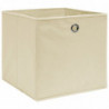 Aufbewahrungsboxen 4 Stk. Creme 32x32x32 cm Stoff