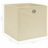 Aufbewahrungsboxen 4 Stk. Creme 32x32x32 cm Stoff