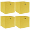 Aufbewahrungsboxen 4 Stk. Gelb 32×32×32 cm Stoff