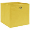 Aufbewahrungsboxen 10 Stk. Gelb 32×32×32 cm Stoff