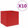 Aufbewahrungsboxen 10 Stk. Vliesstoff 28x28x28 cm Rot