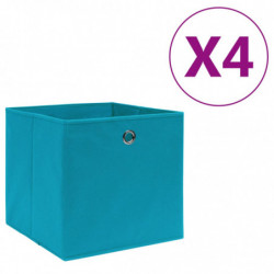 Aufbewahrungsboxen 4 Stk. Vliesstoff 28x28x28 cm Babyblau