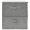 Aufbewahrungsboxen 2 Stk. Stoff 43x34x23 cm Grau