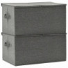Aufbewahrungsboxen 2 Stk. Stoff 50x30x25 cm Anthrazit