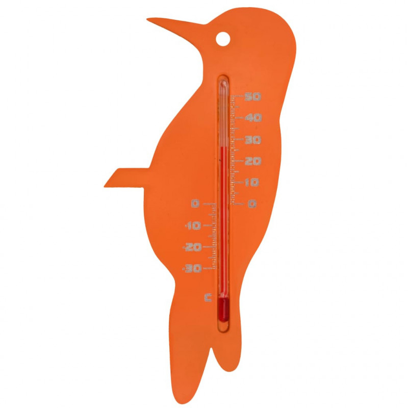 Nature Garten Wandthermometer Vogelform Orange