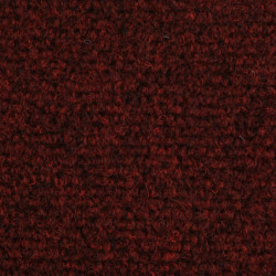 15-tlg Selbstklebende Treppenmatten Nadelvlies 65x21x4cm Rot