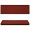 Treppenmatten 15 Stk. Nadelvlies 65x25 cm Rot