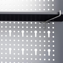 Wand-Werkzeugschrank Yang Industriedesign Metall Grau und Schwarz