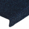 Treppenmatten 15 Stk. Nadelvlies 65x25 cm Blau