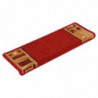 Treppenmatten Selbstklebend 15 Stk. 65x25 cm Rot