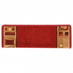 Treppenmatten Selbstklebend 15 Stk. 65x25 cm Rot