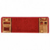 Treppenmatten Selbstklebend 15 Stk. 65x25 cm Rot