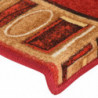 Treppenmatten Selbstklebend 15 Stk. 65x25 cm Rot