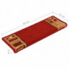 Treppenmatten Selbstklebend 15 Stk. 65x25 cm Rot