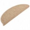 Treppenmatten Selbstklebend Sisal-Optik 15 Stk. 56x20 cm Sand