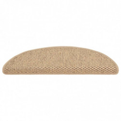 Treppenmatten Selbstklebend Sisal-Optik 15 Stk. 56x20 cm Sand