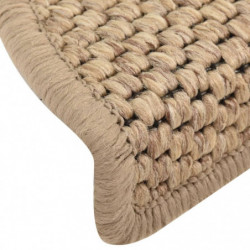 Treppenmatten Selbstklebend Sisal-Optik 15 Stk. 56x20 cm Sand