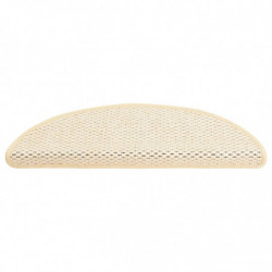 Treppenmatten Selbstklebend Sisal-Optik 15 Stk. 56x20 cm Creme