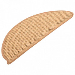 Treppenmatten Selbstklebend Sisal-Optik 15 Stk. 65x25 cm Orange