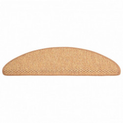 Treppenmatten Selbstklebend Sisal-Optik 15 Stk. 65x25 cm Orange