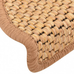 Treppenmatten Selbstklebend Sisal-Optik 15 Stk. 65x25 cm Orange