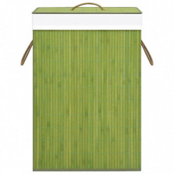 Bambus-Wäschekorb Grün 72 L