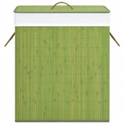 Bambus-Wäschekorb Grün 100 L