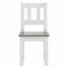 3-tlg. Kindertisch und Stuhl-Set Weiß und Grau MDF