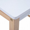 3-tlg. Kinder-Kreidetafel-Tisch und Stuhl-Set Schwarz und Weiß
