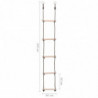 5-Stufen-Leiter 210 cm Kiefer Massivholz