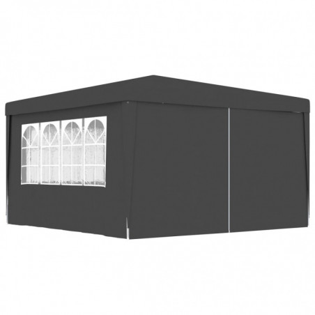 Profi-Partyzelt Xerena mit Seitenwänden 4×4 m Anthrazit 90 g/m²