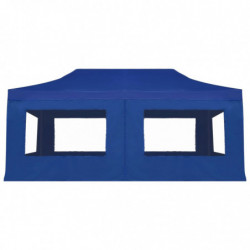 Profi-Partyzelt Faltbar mit Wänden Aluminium 6×3m Blau