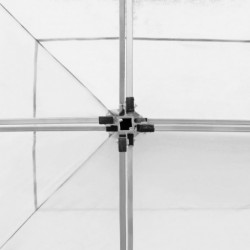 Profi-Partyzelt Faltbar mit Wänden Aluminium 6×3m Weiß