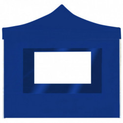 Profi-Partyzelt Faltbar mit Wänden Aluminium 2×2m Blau