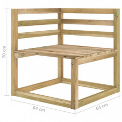 4-Sitzer-Gartensofa Enie Grün Imprägniertes Kiefernholz