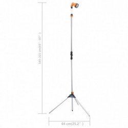 Gartendusche mit Stativ 221 cm Aluminium