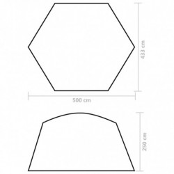 Poolzelt Stoff 500x433x250 cm Grün