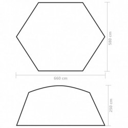 Poolzelt Stoff 660x580x250 cm Camouflage