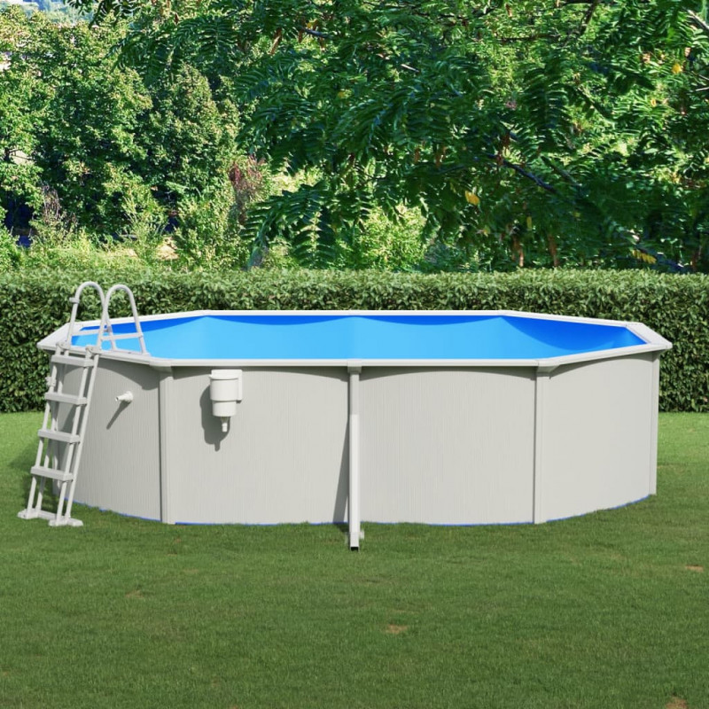 Pool mit Sicherheitsleiter 490x360x120 cm