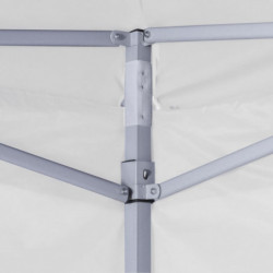 Profi-Partyzelt Xiao Faltbar mit 4 Seitenwänden 2×2m Stahl Weiß