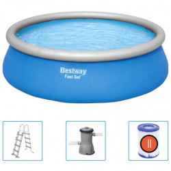 Bestway Fast Set Aufblasbarer Swimmingpool Rund 457x122 cm