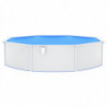 Pool mit Stahlwand Rund 550x120 cm Weiß