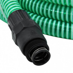 Saugschlauch mit PVC-Anschlüssen 4 m 22 mm Grün