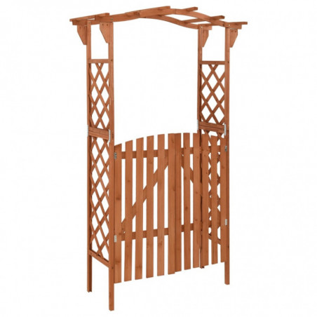 Pergola mit Tor 116x40x204 cm Massivholz Tanne