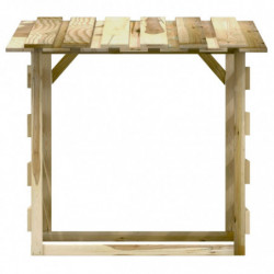 Pergola mit Dach 100x90x100 cm Imprägniertes Kiefernholz