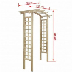 Rosenbogen 150x50x210 cm Holz