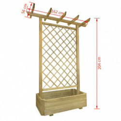 Pergola mit Pflanzkasten 162x56x204 cm Holz