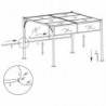 Gartenpergola mit Versenkbarem Dach 3x3 m Anthrazit